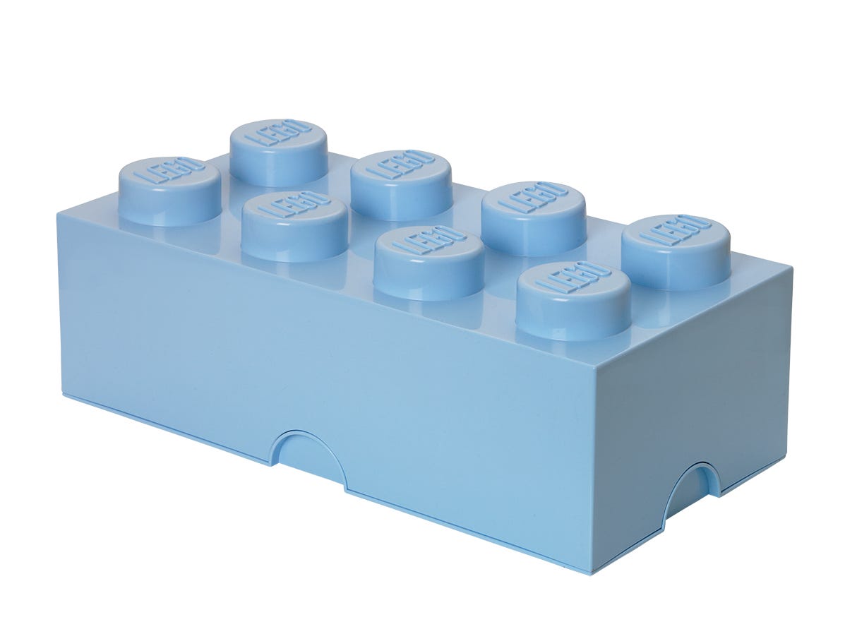 Lego 8-Stud Storage Brick - Light Blue