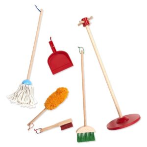 Melissa & Doug Dust! Sweep! Mop! 6-Piece Pretend Play Cleaning Set, Multicolor – Multicolor – Size: One Size