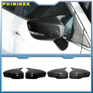 phirikes For Mitsubishi Eclipse Cross 2018-2023 Side Door Rearview Mirror Cover Cap Trim Shell Sticker Car Styling Accessories Part