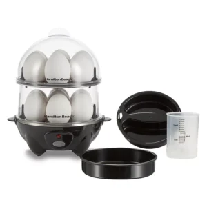 Hamilton Beach 3-in-1 Egg Cooker, Black – Black – Size: One Size