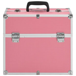 Ebern Designs Birgid Make-up Case 38 x 23 x 34 cm Pink Aluminum Pink 34cm H X 38cm W X 23cm D