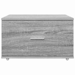 17 Stories Drawer Cabinet with Wheel Storage Modern Furniture Solution Rectangular Grey Sonoma 33.5cm H X 55cm W X 45cm D
