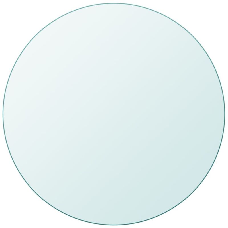 Table Top Tempered Glass Round 600 mm Vidaxl