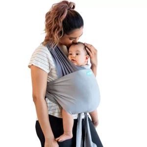 MOBY Wrap Easy-Wrap Baby Carrier, Smoked White – Smoked Pearl – Size: One Size