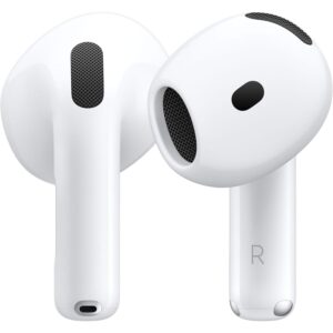 Apple AirPods 4 with Active Noise Cancellation, Wireless Earbuds, Bluetooth Headphones, Adaptive Audio, Transparency Mode, Personalised Spatial Audio, USB-C Charging Case, Wireless Charging, H2 Chip