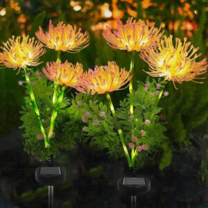 OSHANA 8 Pack Solar Garden Lights Outdoor, Solar Flower Lights for Yard with Lighting Modes, Glowing Flowers & Stems, Auto ON/Off Outdoor Light for Garden Decoration,Yard Decor and Gift for Mother