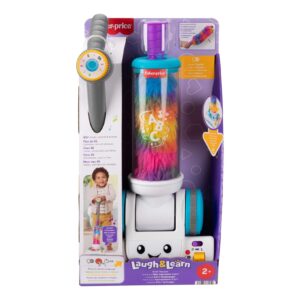 Mattel Fisher-Price Laugh ; Learn 2-in-1 Vacuum Toy for Toddlers – Electronic Pretend-Play Toy with 2 Play Modes – Ages 2 Years and Over